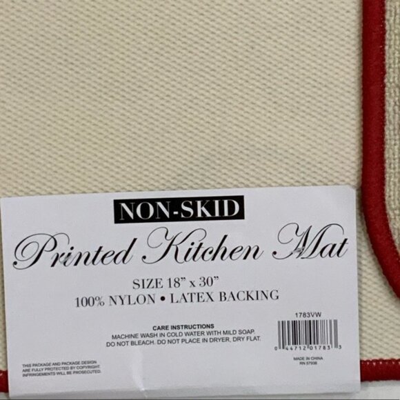 Better Home Chef Bistro Mat Printed Rug Machine Wash Rectangle 18”X30” NEW - Picture 11 of 13